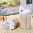 thumbnail image 4 of 2.7L Rice Dispenser Food Container, Airtight Rice Cereal Container, Pet Food Storage with Measuring Cup[white], 4 of 9