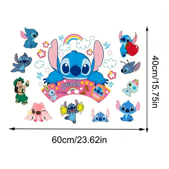 3D wall stickers, Stitch wall stickers, interior decoration, background wall decoration, room decoration, 60X40CM