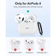 thumbnail image 2 of Funda para AirPods 4 ESR con protección total contra caídas y mosquetón, color blanco, 2 of 9