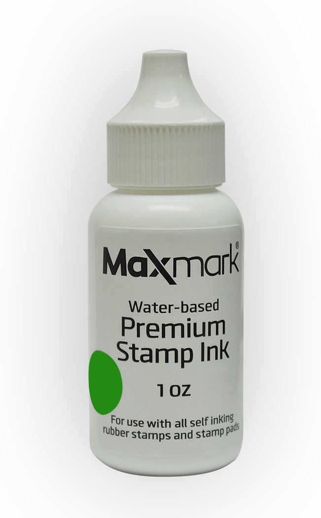MaxMark Premium Refill Ink for self inking stamps and stamp pads, Green