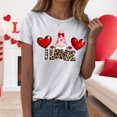 thumbnail image 2 of larppty Valentines Day Cute Love Heart Gnome Leopard Women Girls T-Shirt Fashion Clothes (White, XXL), 2 of 6