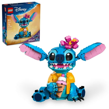 LEGO Disney Stitch - Toy Building Kit - Buildable Figure with Ice Cream Cone - Fun Birthday Gift for Kids, 43249