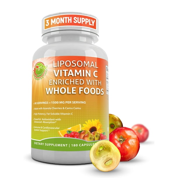 Supplements Studio Liposomal Vitamin C 1500mg Organic Acerola