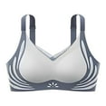 thumbnail image 2 of purcolt Womens V Mesh Seamless Wireless Bras Comfortable Soft Supportive Tshirt Bra Full Coverage Push Up Everyday Bras No Underwire, 2 of 6