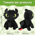 thumbnail image 3 of uria Nocturna Night Fury Chimuelo Dragón Peluche 30 Cm Xtellar Color Negro, 3 of 4