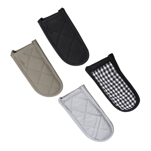 SOPOTUTU Protège-Poignée Universel pour Poêle 4 Pcs, Housse en Coton Résistante à la Chaleur pour Poêle et Wok