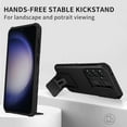 thumbnail image 5 of for Samsung Galaxy S23 FE 5G Case with Slide Camera Cover, Armour Rugged Silicone TPU Bumper Tough PC Cover S23 FE with Kickstand, Military Shockproof Protective Phone Case for Samsung S23 FE Black, 5 of 14