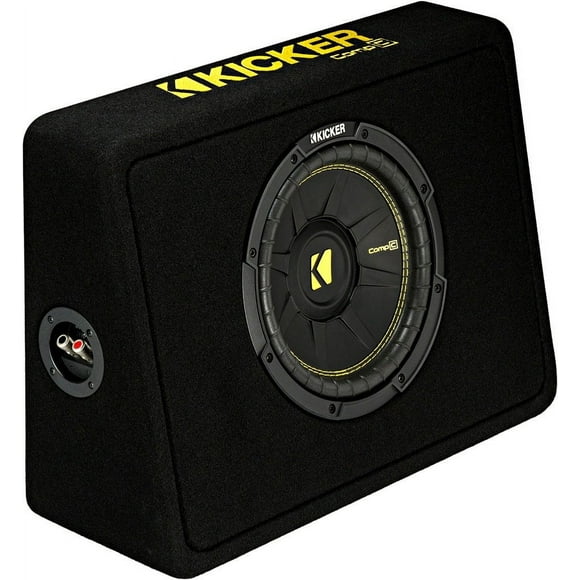 Kicker TCWC104 CompC subwoofer de 10" en caja de perfil delgado de 4 ohmios