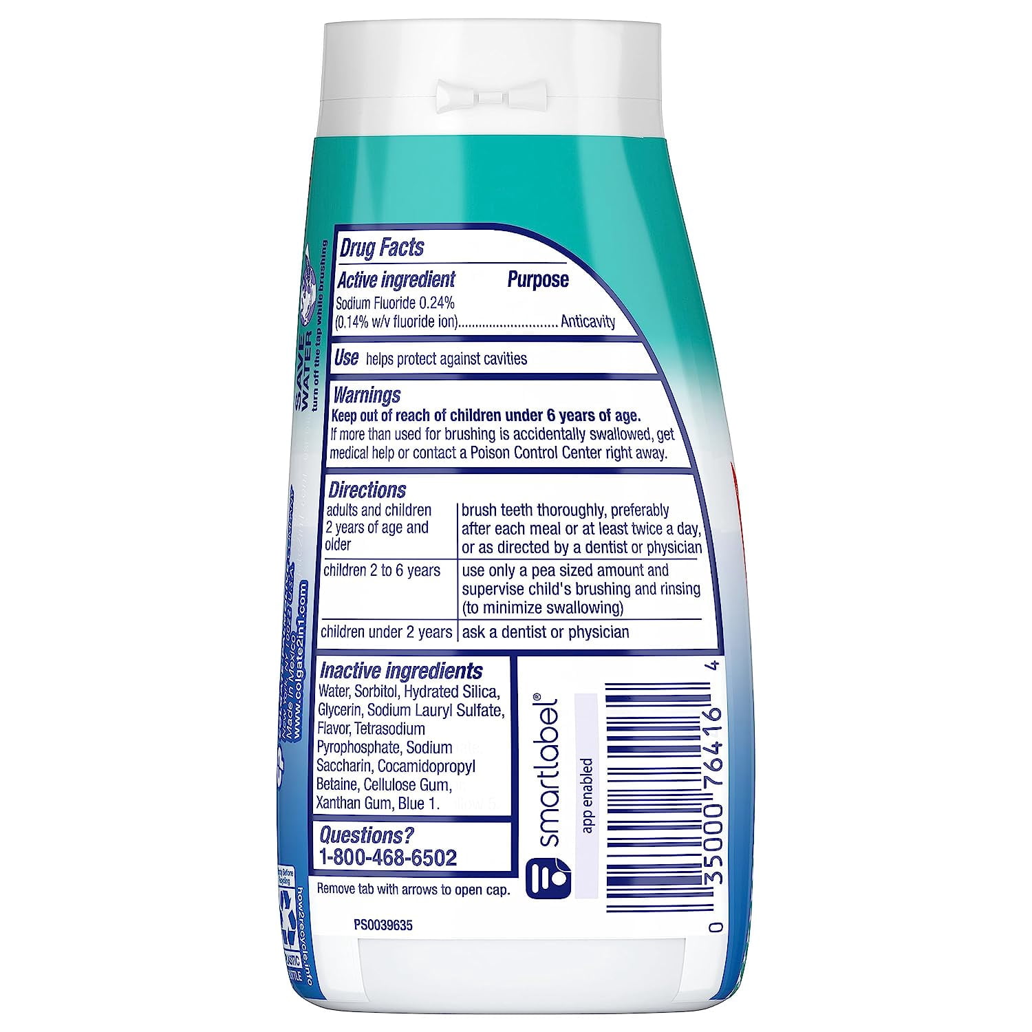 Colgate 2-in-1 Whitening Toothpaste Gel and Mouthwash, Icy Blast - 4.6 oz - 3 Pack