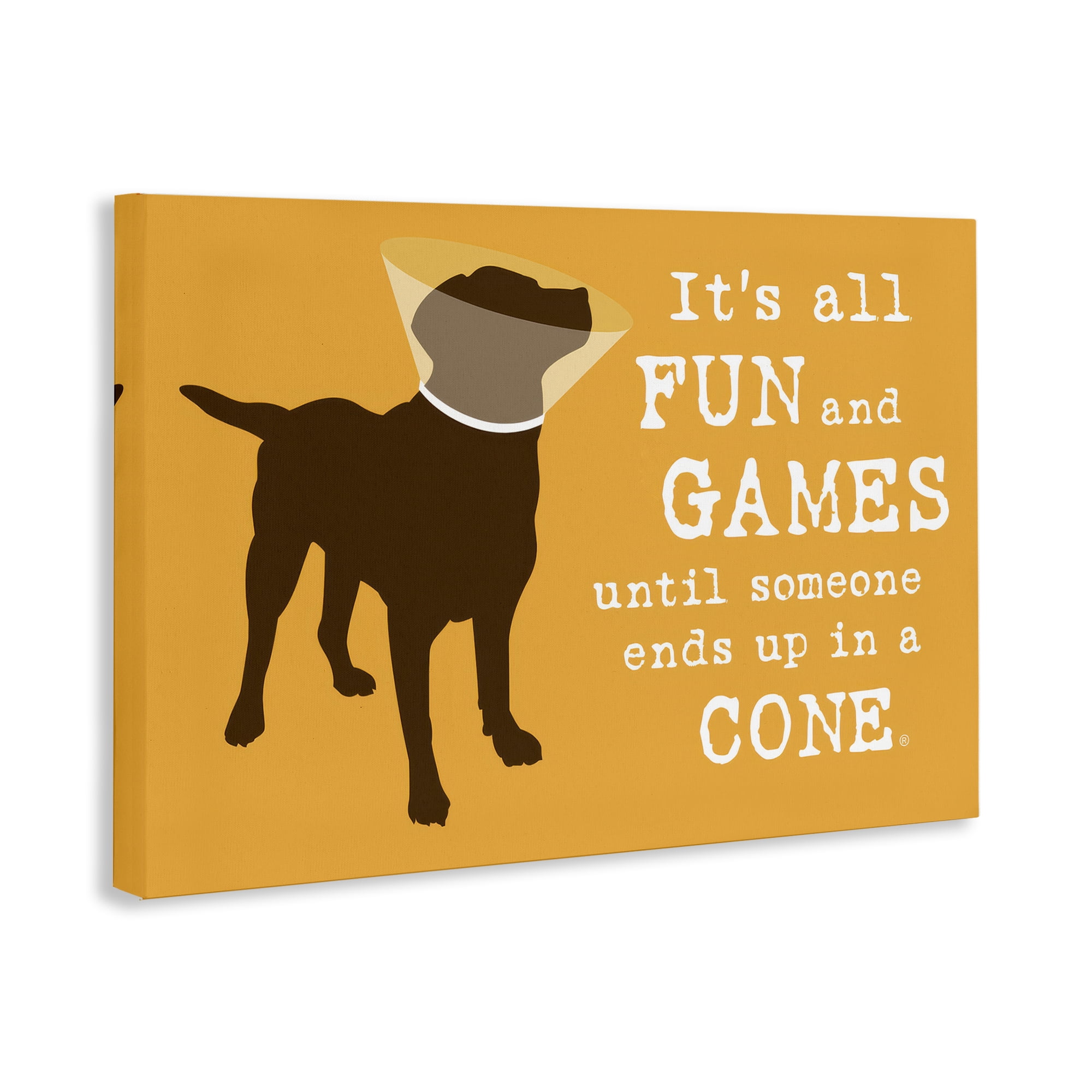Stupell Industries Fun & Games Cone Animals Painting Wrapped Canvas Art Print Wall Art, 30 x 20