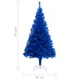 thumbnail image 4 of vidaXL Artificial Pre-lit Christmas Tree with Ball Set Blue 180 cm PVC, 4 of 5