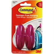 3M Command Medium Lolita Designer Hooks: Bulk Pack, Incl. 8 Hooks, 16 Strips