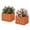 Orange, variant on Gymax 2 Pack Square Planter Box Weather-Resistant HDPE Flower Pot Garden Bed Orange