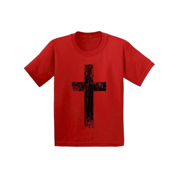 Awkward Styles Black Cross Infant Shirt Jesus T-Shirt for Kids Christian T Shirt for Boys Christian Shirts for Girls Jesus T-Shirt for Children Christian Gifts Christ Clothes Cross Shirt for Kids