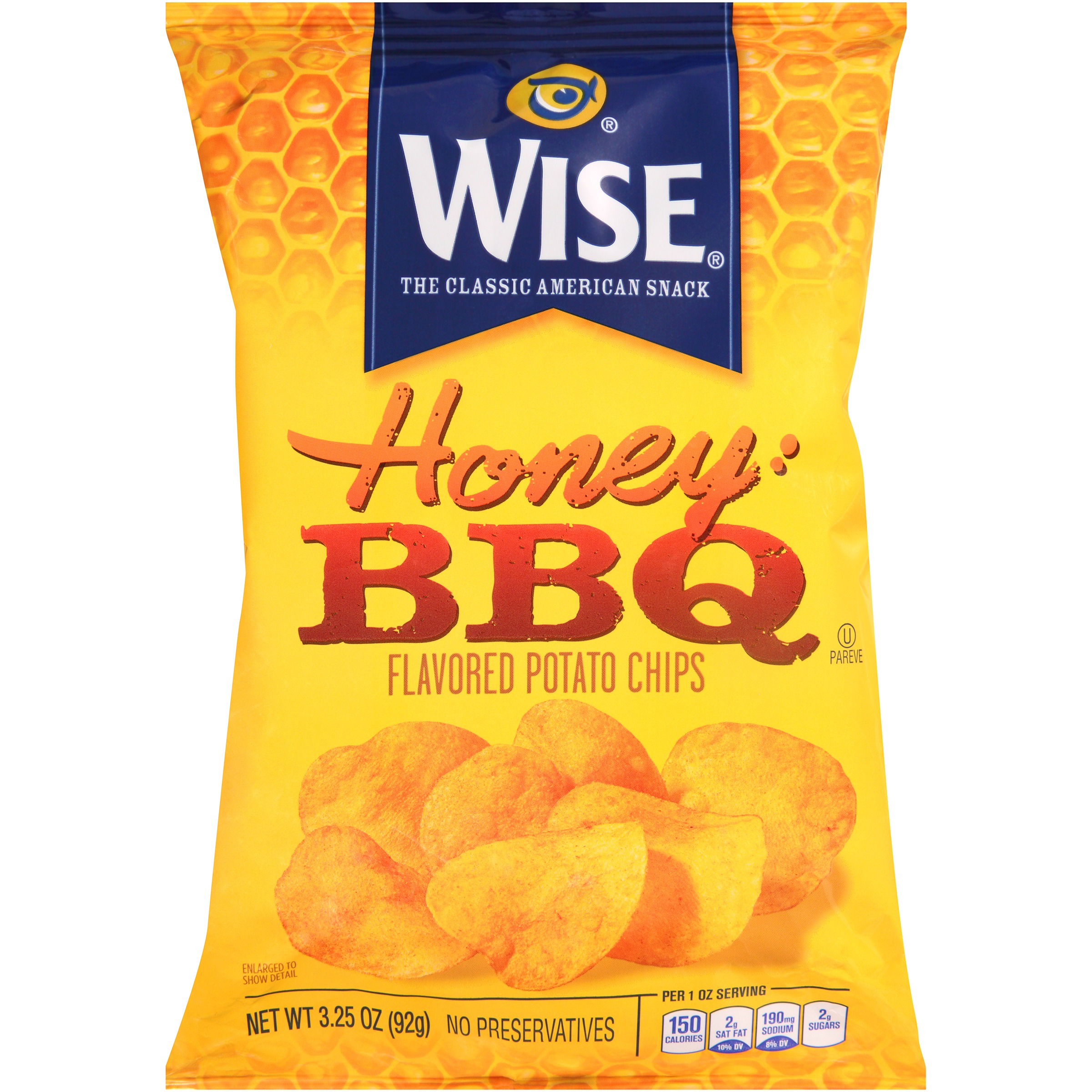 Wise Honey Bbq Flavored Potato Chips 3 25 Oz Walmart Com