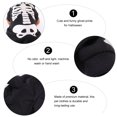 thumbnail image 3 of Halloween Skeleton Dog Costumes Clothes Pet Jumpsuit for Small Medium Dogs, 3 of 9