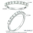 thumbnail image 4 of Vir Jewels 3/4 CTTW Diamond Wedding Band for Women 14K White Gold Round Prong Set Anniversary, 4 of 7