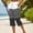 Black, variant on Zysthvn Casual Womens Capris Cropped Straight Leg Summer Polka Dot Striped Pants Women Drawstring with Pockets Button Loose