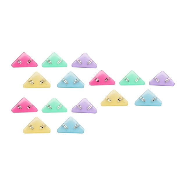 Clips de Papier Triangulaires Colorés, 15pcs, Clips de Papier Triangulaires Testés Professionnellement