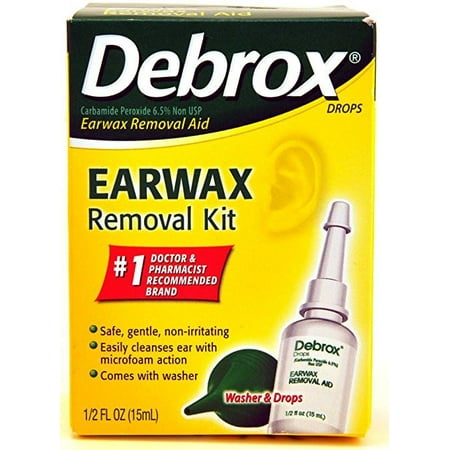Debrox Earwax Removal Aid Kit, Washer & Drops, 0.5-Ounce
