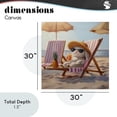 thumbnail image 3 of Beach Bun Relaxation Canvas Wall Art, design by Lucia Heffernan, 3 of 8