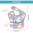 thumbnail image 4 of Bingfone Mess-Proof Baby Bib - Waterproof Bib For Baby Boy Or Girl With Food Catcher Pocket, Unisex-Sea Turtles, 4 of 8