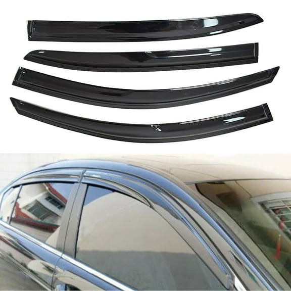 4Pcs 08-12 Accord Windows Visor, Window Visor Rain Deflector Vent Sun Guard Fit for Honda Accord 2008-2012