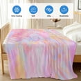 thumbnail image 4 of Rainbow Color Cooling Blanket, Lightweight Breathable Summer Throw Blanket with Double Sided Cold Effect, Fantasy Colorful Ombre Swirl Picnic Beach Blankets Bed Sheet for Hot Sleepers 40"x60", 4 of 8