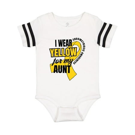 

Inktastic I Wear Yellow For My Aunt Endometriosis Awareness Gift Baby Boy or Baby Girl Bodysuit