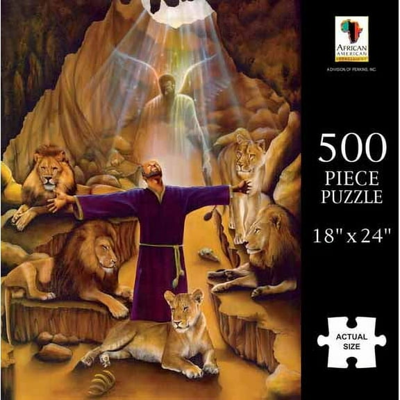 African American Expressions 36468X Jigsaw Puzzle - Daniel In The Lions Den - 500 Piece