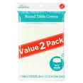 thumbnail image 4 of (4 pack) Way to Celebrate! White Plastic Round Tablecloths, 84in, 2ct, 4 of 7