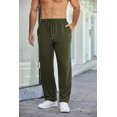 thumbnail image 3 of COOFANDY Men's Cotton Sweatpants Open Bottom Lounge Pants Lightweight Casual Jogger Pants with Pockets, 3 of 6