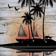 thumbnail image 5 of Orinice  Country Nature Summer Shower Curtain for Bathroom,Butterfly and Palm Tree Saioat Fabric Shower Curtain with Hooks,Vintage Wood Board Bathroom Curtain Shower Set,  69x72, 5 of 7