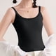 thumbnail image 5 of Pijama de manga corta para mujer, de verano, color liso, con tirantes y acolchado en el pecho, ropa interior sin mangas y pijama. Blusa de poliéster para mujer., 5 of 5