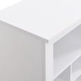 thumbnail image 5 of Modern Shoe Cabinet with Curved Base, 5 Tier Wood Freestanding Shoe Rack 24 Shoe Cubby Console Shoe Organizer, 5 of 8