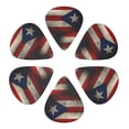 thumbnail image 6 of 6 Pack Guitar Picks Plectrums Retro Puerto-Rico-Flag Guitar Pick Guitar Picks for Women Men Beginner Guitar Palyers, 6 of 7