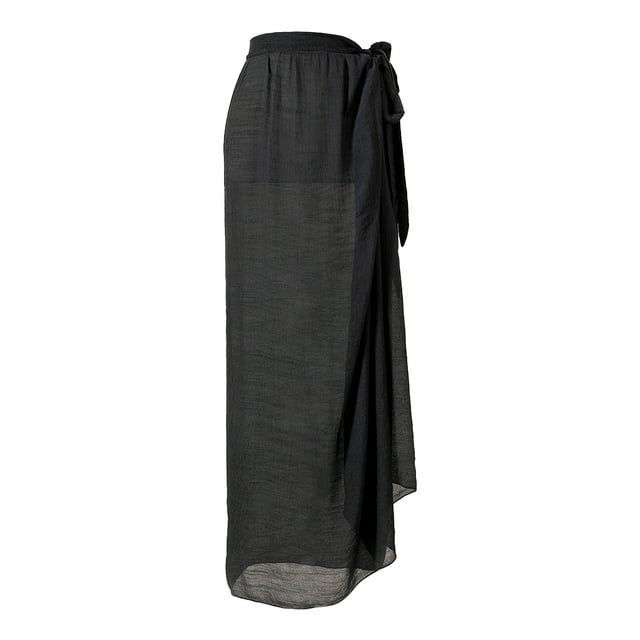 Advancent Mujer Gasa Cubrir Señoras Moda Vacaciones Encanto Verano Playa Abrigo largo Ligero Cómodo Ropa de playa Traje de baño Negro Advancent OD021084-01
