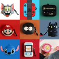 thumbnail image 3 of lindo apple bluetooth fundas para auriculares airpods airpods pro inpods 12 inpods 13 i12 i13 silicona dibujos animados shell protector, 3 of 4