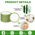 thumbnail image 3 of Organic Reusable Makeup Remover Pads, Washable Eco-Friendly Natural Bamboo Cotton Rounds for All Skin Types with-White + Green, 3 of 7