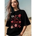 thumbnail image 3 of Women's T-Shirt,Short Sleeve Tee Shirts Casual Tops Romantic Valentine's Day Crewneck T Shirt for Women, 3 of 8