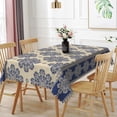 thumbnail image 4 of RisChhery Blue Vintage Rectangle Tablecloth,Waterproof Stain Resistant Table Cover For Dining Decor,60x102 inch, 4 of 6