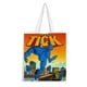 thumbnail image 1 of The Tick Bolso de tela con estampado de lienzo para mujer, bolsa de compras reutilizable y estética, con cremallera interior, regalo para mujer,40*45cm., 1 of 6