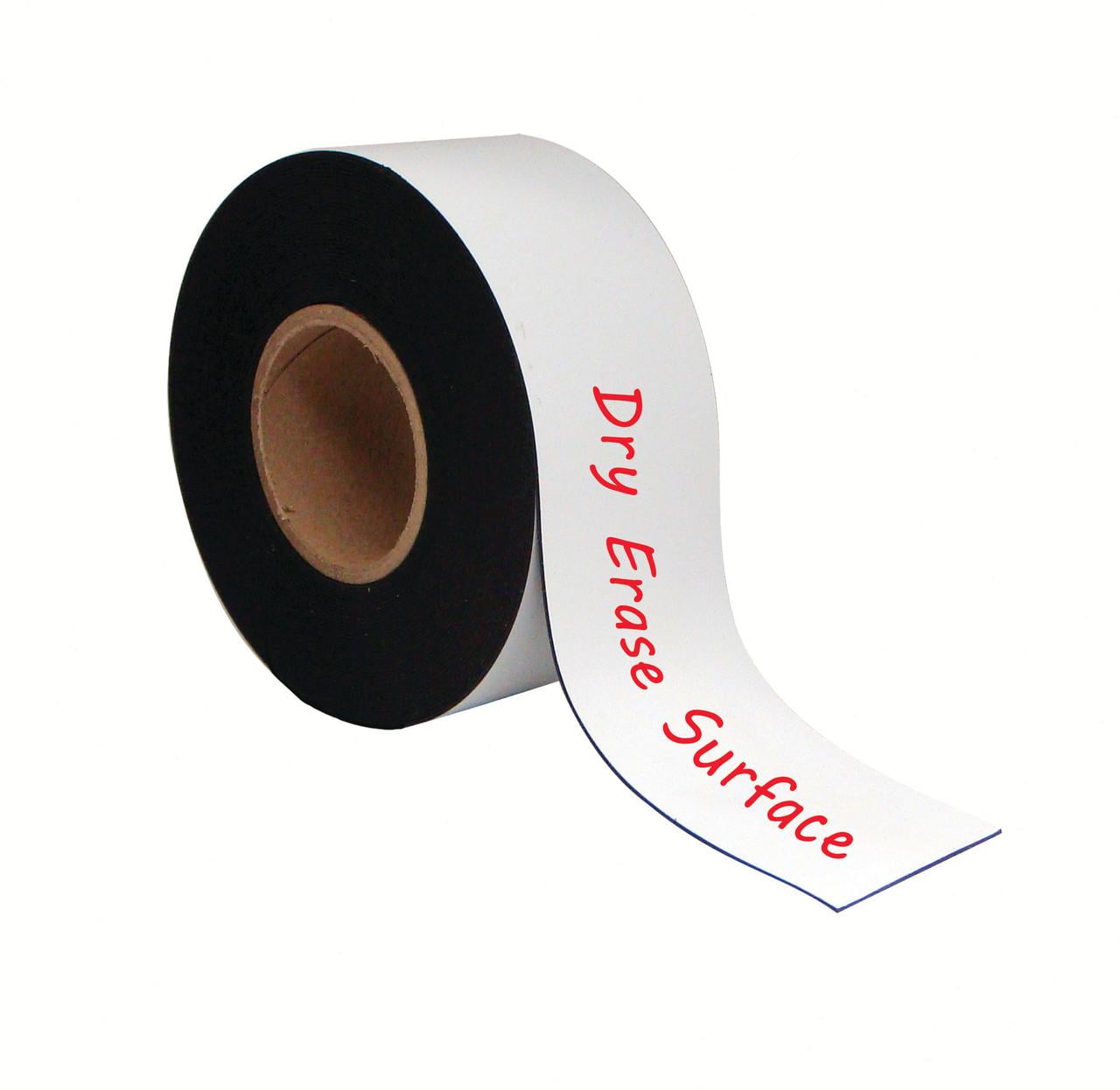 DryErase Tape Rolls, Writeon wipeoff, White, 3" x 50 ft