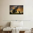 thumbnail image 2 of Elephant Stock Elephant Herd Call Wall Art - Horizontal Canvas Wall Art - Living Room Wall Decor - Animal Canvas - Brown And Black Decor - 30" x 20", 2 of 8