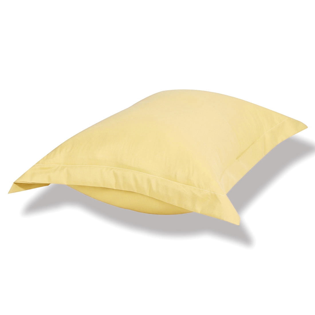 Unique Bargains Pillowcases Soft Microfiber Pillow Shams Set of 2 Standard Gold