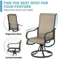 Amopatio Patio Chairs, Outdoor Swivel Chairs set of 2 for Lawn Garden