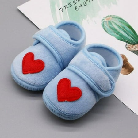 

JUNWELL Baby Sweet Shoes Newborn Boys Girls Toddler Shoes Red Heart Crib Shoes Non-Slip Baby Boys Girls Shoes Internal length 11.5
