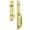 Lifetime Brass, variant on Grandeur 849918 Carre Solid Brass Rose Right Handed Dummy Full Plate "F" Grip Handleset -