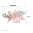 thumbnail image 3 of EeaseCA 1 Pc Hanfu Hair Decor Handmade Cloth Flower Hair Comb Hair Accessory (Golden), 3 of 7