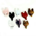 thumbnail image 6 of Wolf Head Pendant Natural Crystal Healing Quartz Stone Carved DIY Necklace Decor, 6 of 9